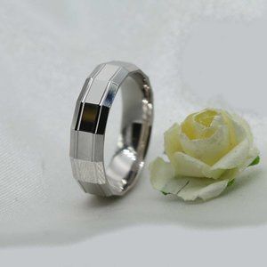 6MM Solid Gold Wedding Band 10K ,white yellow,rose gold, engagement Rings